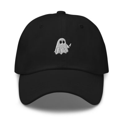 Ghosty Black Dad Hat
