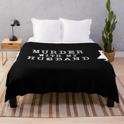 Murder With My Husband Classic Throw Blanket