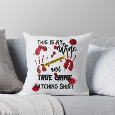 Mwmh True Crime And Wine Design Throw Pillow